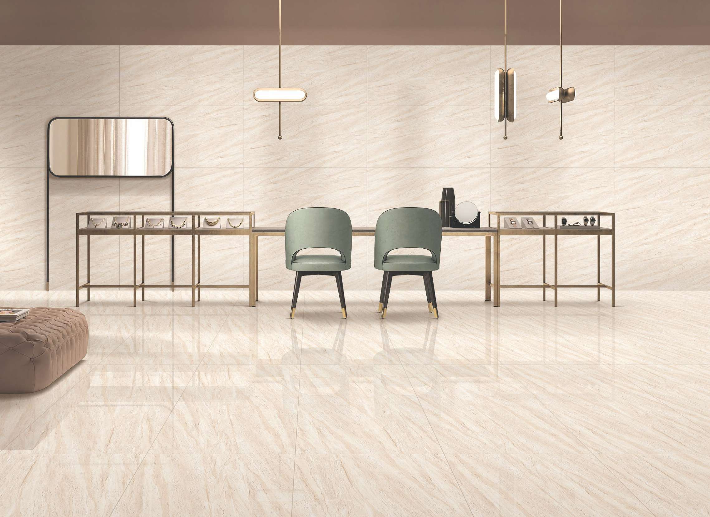 Modern Design Extra Large 60*120 Ceramic Tile Glazed Porcelain Tiles in Dark Grey Full Body Floor Granite Marble for House Wall