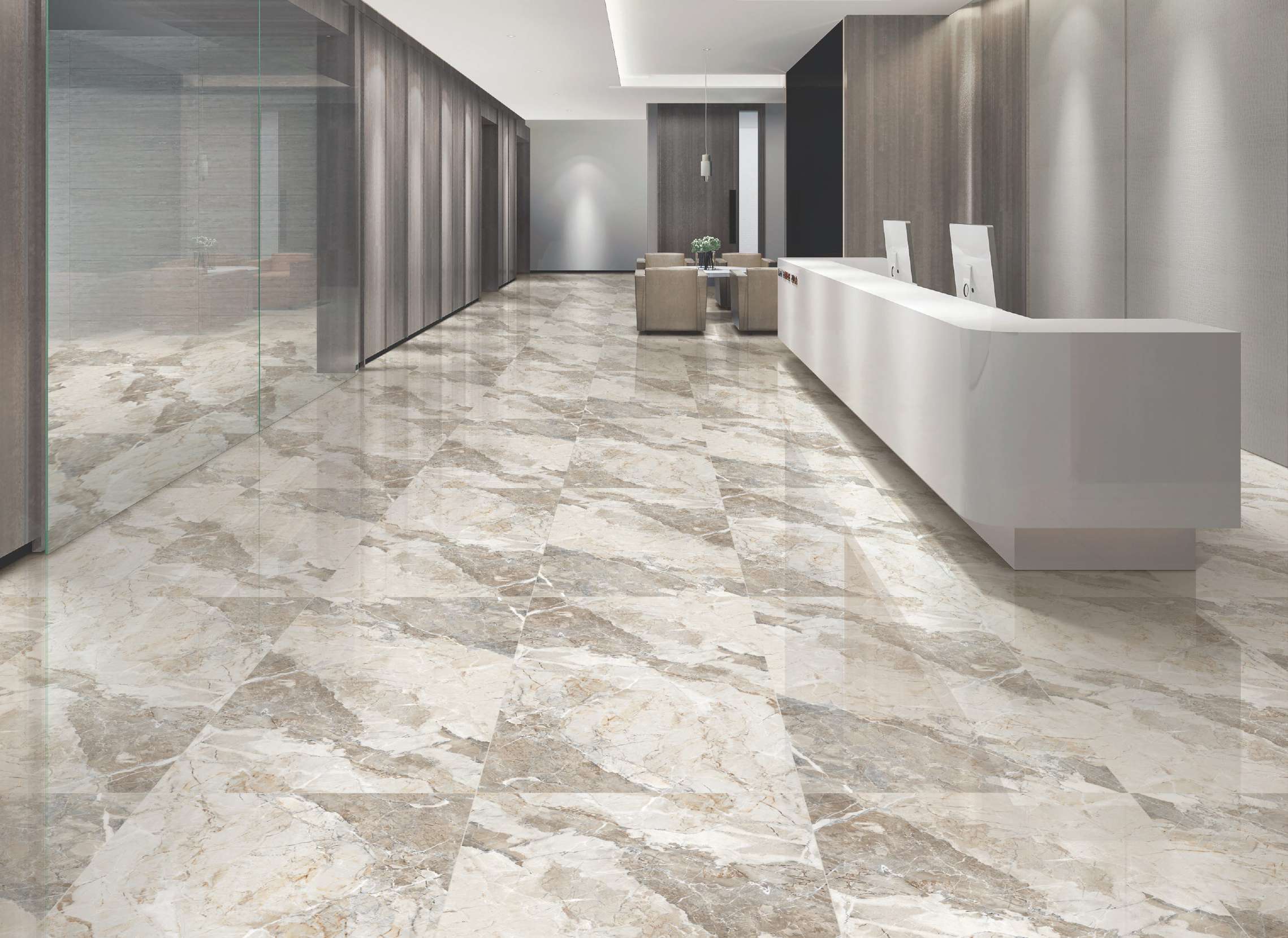 High Quality 600x1200 Glossy Porcelain Tile Living Room Modern Porcelain Tile High Quality for 60x60 Glossy Carrara White Porcelain Floor Tile Marble Glazed Finish Acid-Resistant
