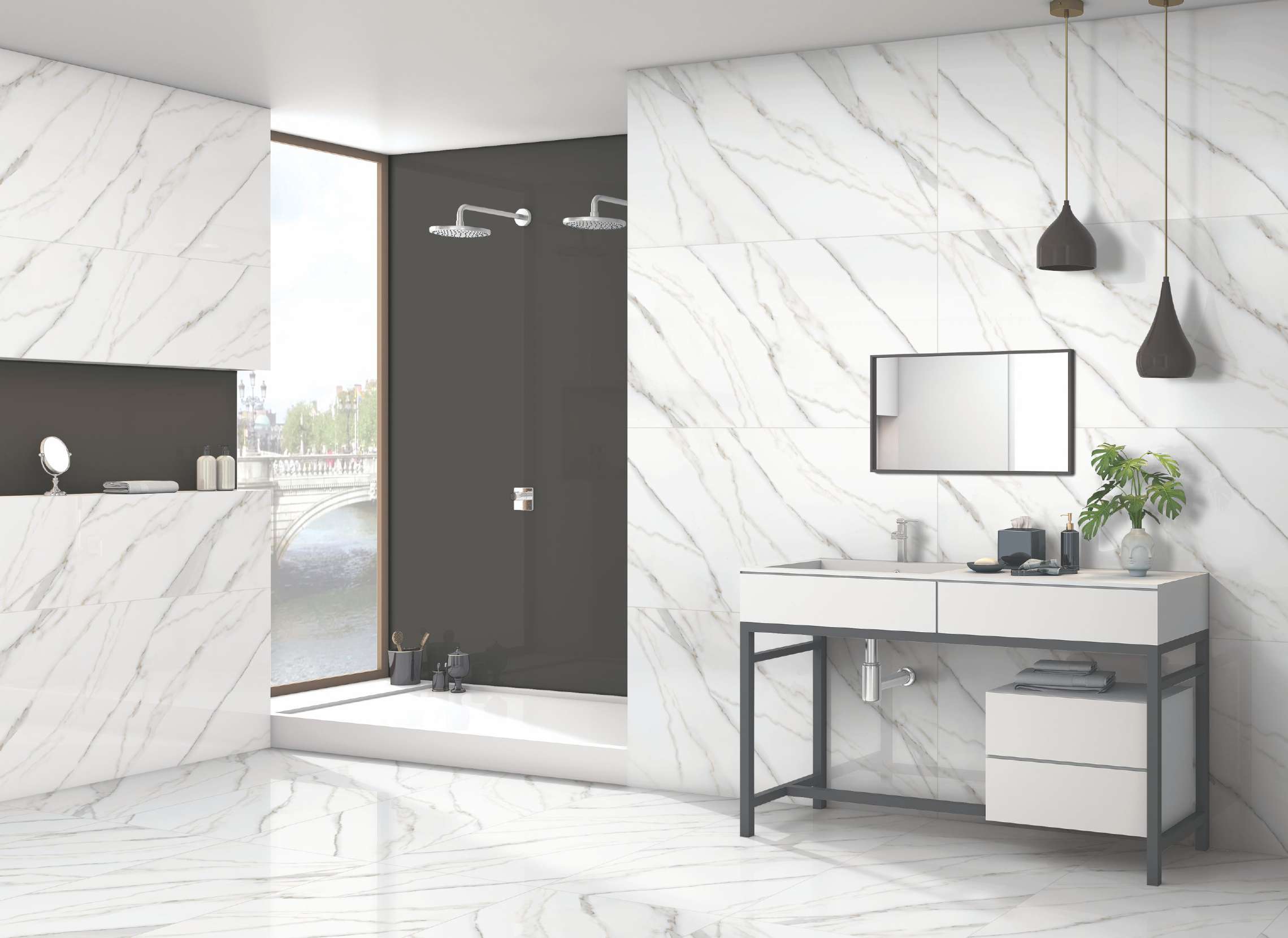 Interior First Choice 60x120CM Porcelain Floor and Wall Tiles Gives a Very Unique Look to Your Room And Livingroom Get it from Indian Supplier