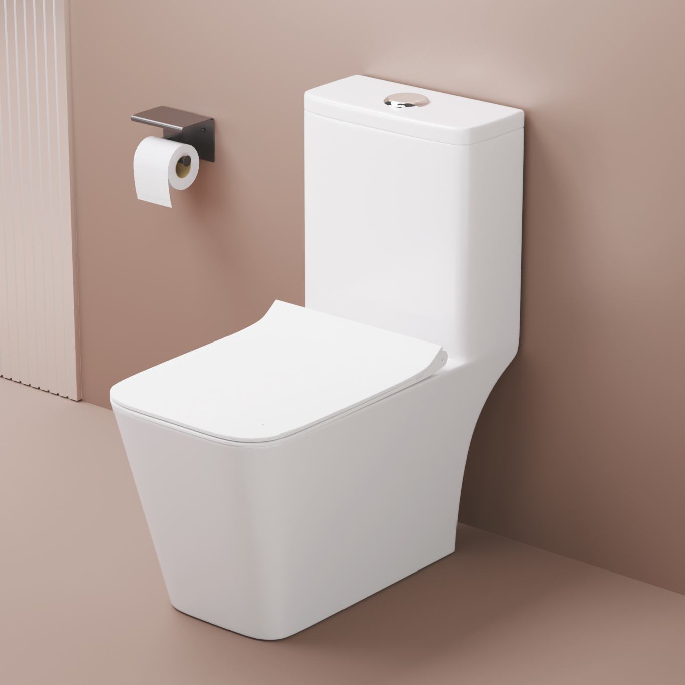 Classic Style Siphon One Piece Toilets 2022 Good Price S-trap Washroom Conjoined Body Toilet