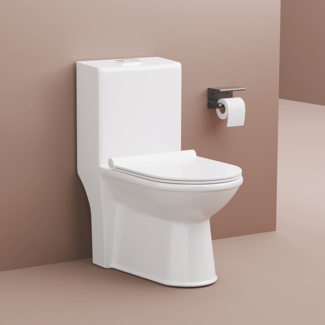 Factory New Design Bathroom Ceramic One Piece Wc Toilet with Wash Hand Basin