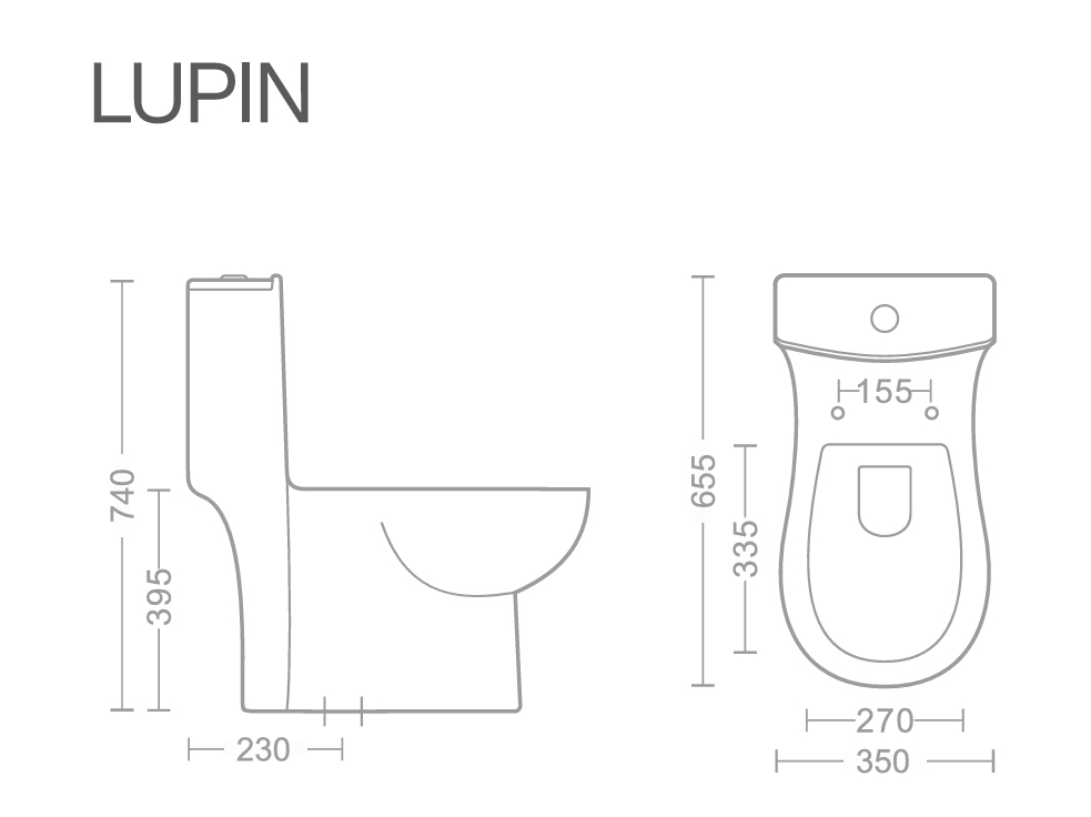 Standard Quality Ceramic One Piece Toilet Seat