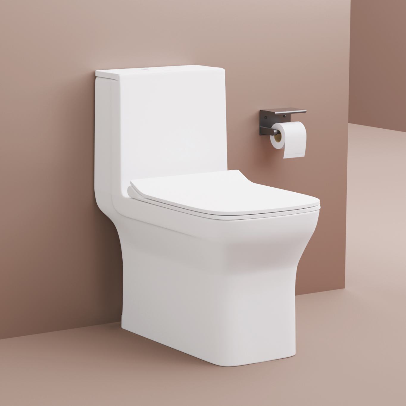 Hot Selling Modern One Piece Style Sanitary Ware s Trap P Trap square Wash Down Toilets Bathroom White Ceramic Toilet