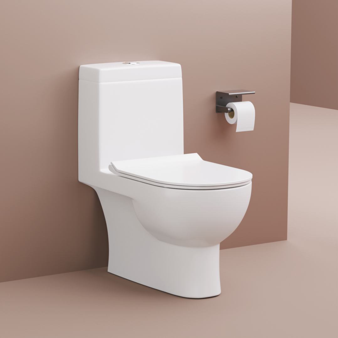 Hot Selling Modern One Piece Style Sanitary Ware s Trap P Trap square Wash Down Toilets Bathroom White Ceramic Toilet