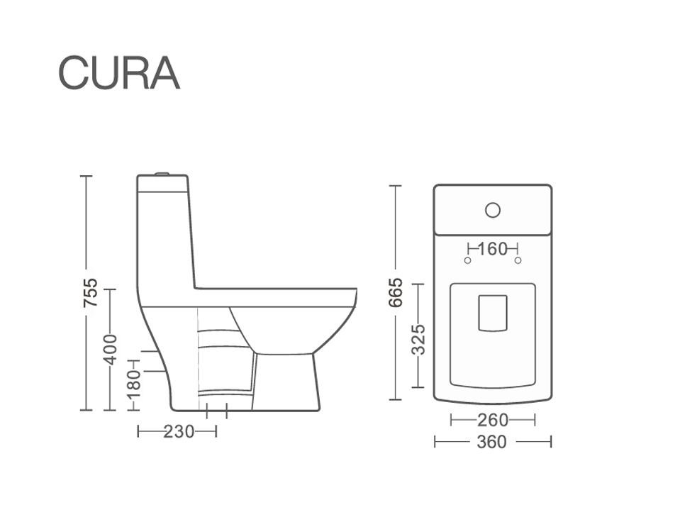 Modern Ceramic Washdown Toilet Cheap Wholesale Closestools