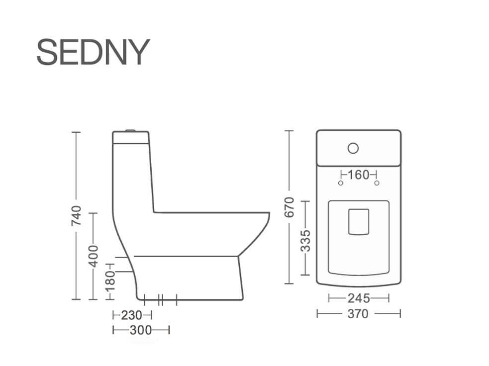 Sedny one piece toielt seat with seat cover and fitting