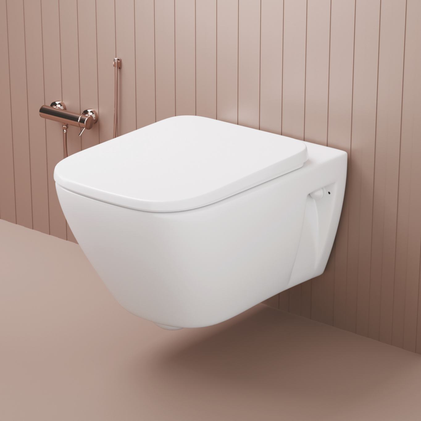 Wall-hung Rimless P-trap Drain One Piece Toilet Bowl Modern Ceramic Toilet