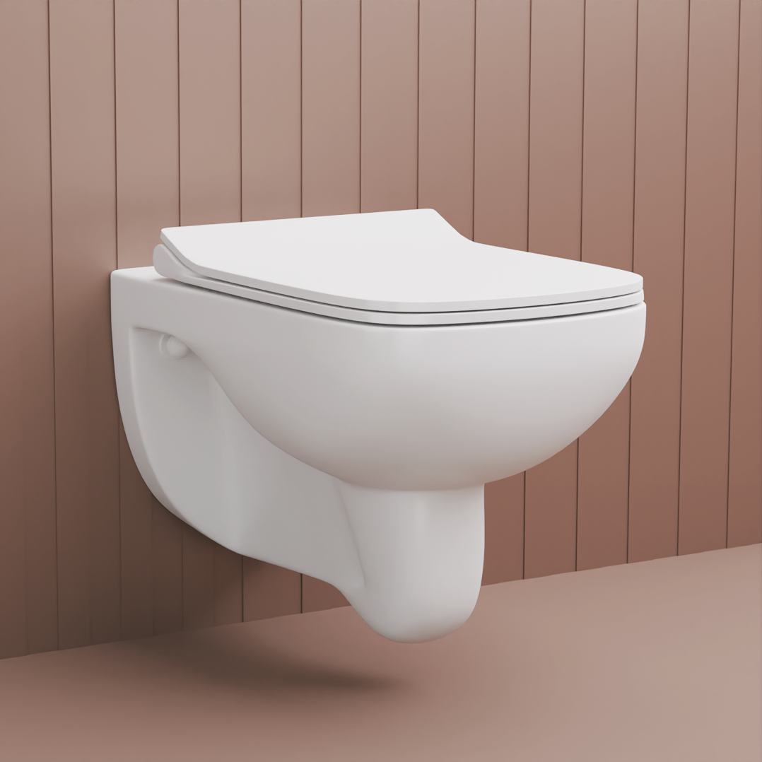 Home Luxury White Ceramic Wall-mounted Toilets Tornado Flushing Wall Hung Bathroom One Piece Toilet