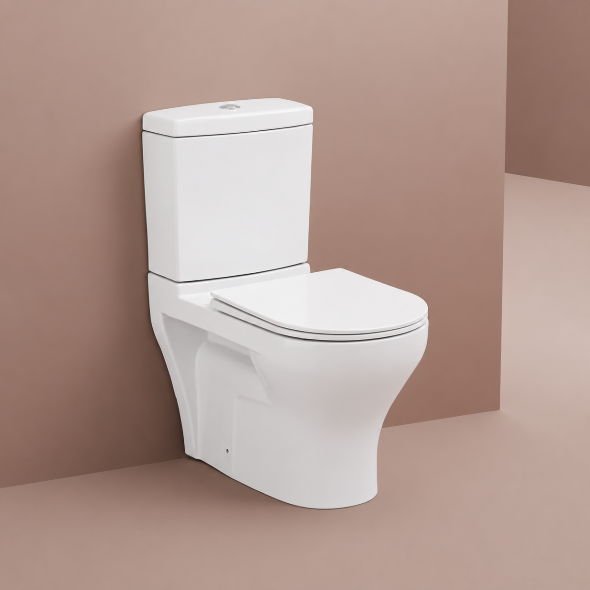 Two Piece Toilet with Pedestal Basin Set 3/6L Dual Flush Elongated Bowl P/S Trap 180mm White Pink Blue for Home Hotel Bathroom