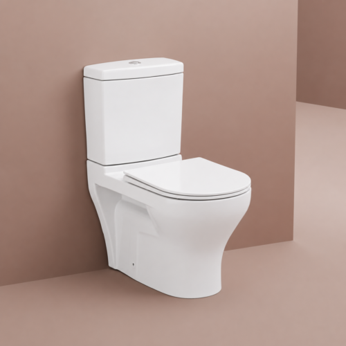 Two Piece Toilet with Pedestal Basin Set 3/6L Dual Flush Elongated Bowl P/S Trap 180mm White Pink Blue for Home Hotel Bathroom