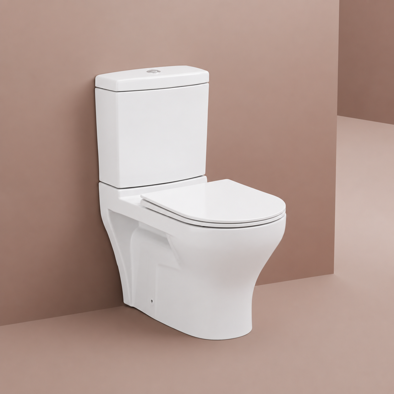 Two Piece Toilet with Pedestal Basin Set 3/6L Dual Flush Elongated Bowl P/S Trap 180mm White Pink Blue for Home Hotel Bathroom