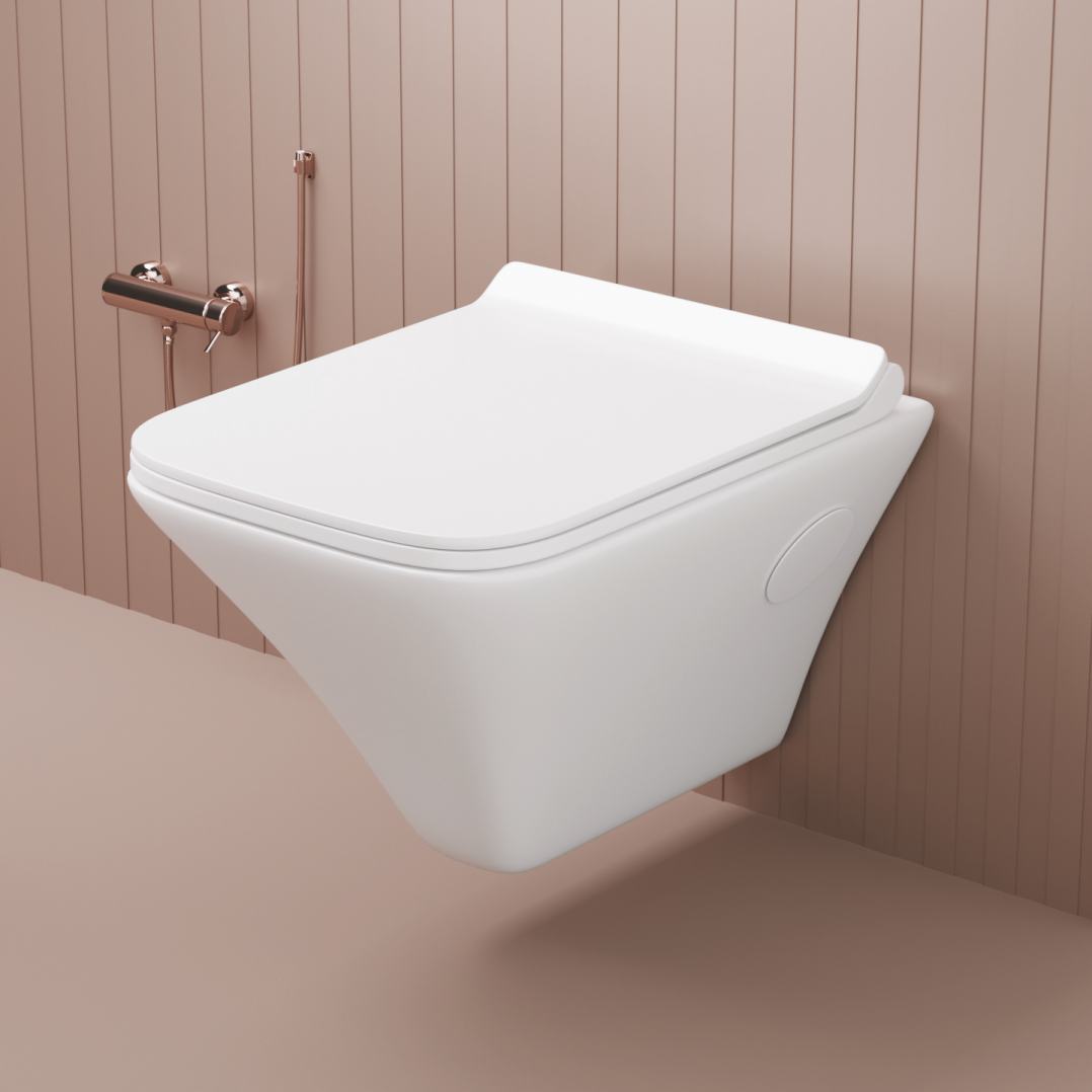 Modern Bathroom Matte Black Wall Mounted CE Wc Bathroom Hanging Water Closet Rimless Wall Hung Toilet