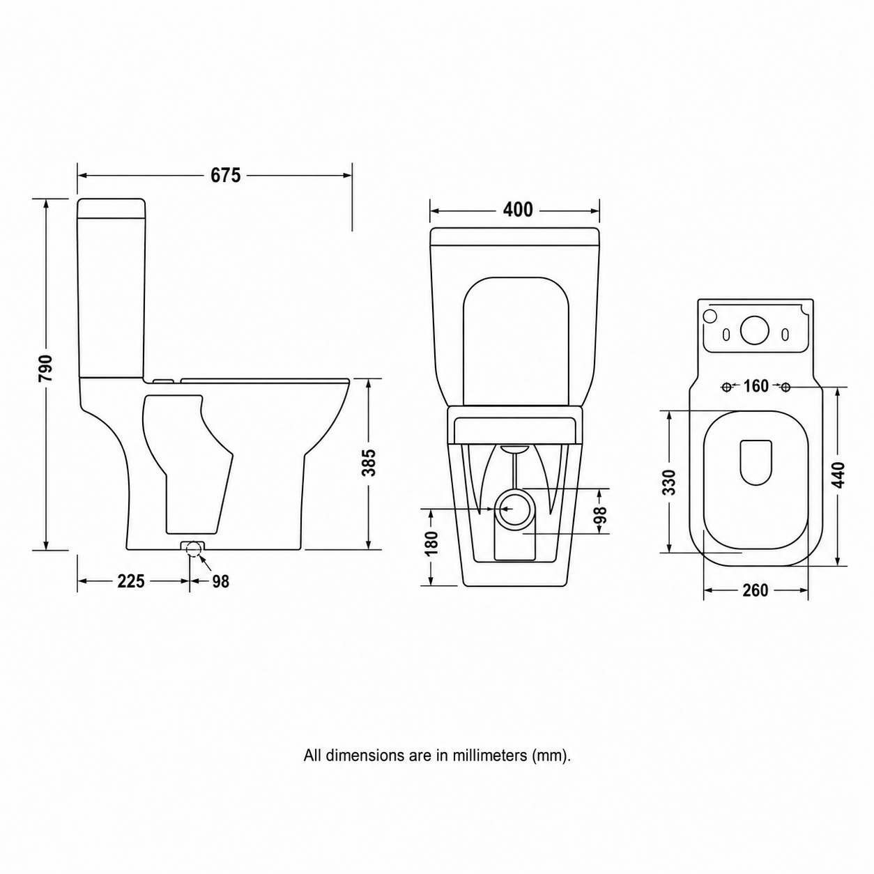 High Quality Two Piece Bathroom Ceramic Toilet Sanitary Ware Porcelain Toilet