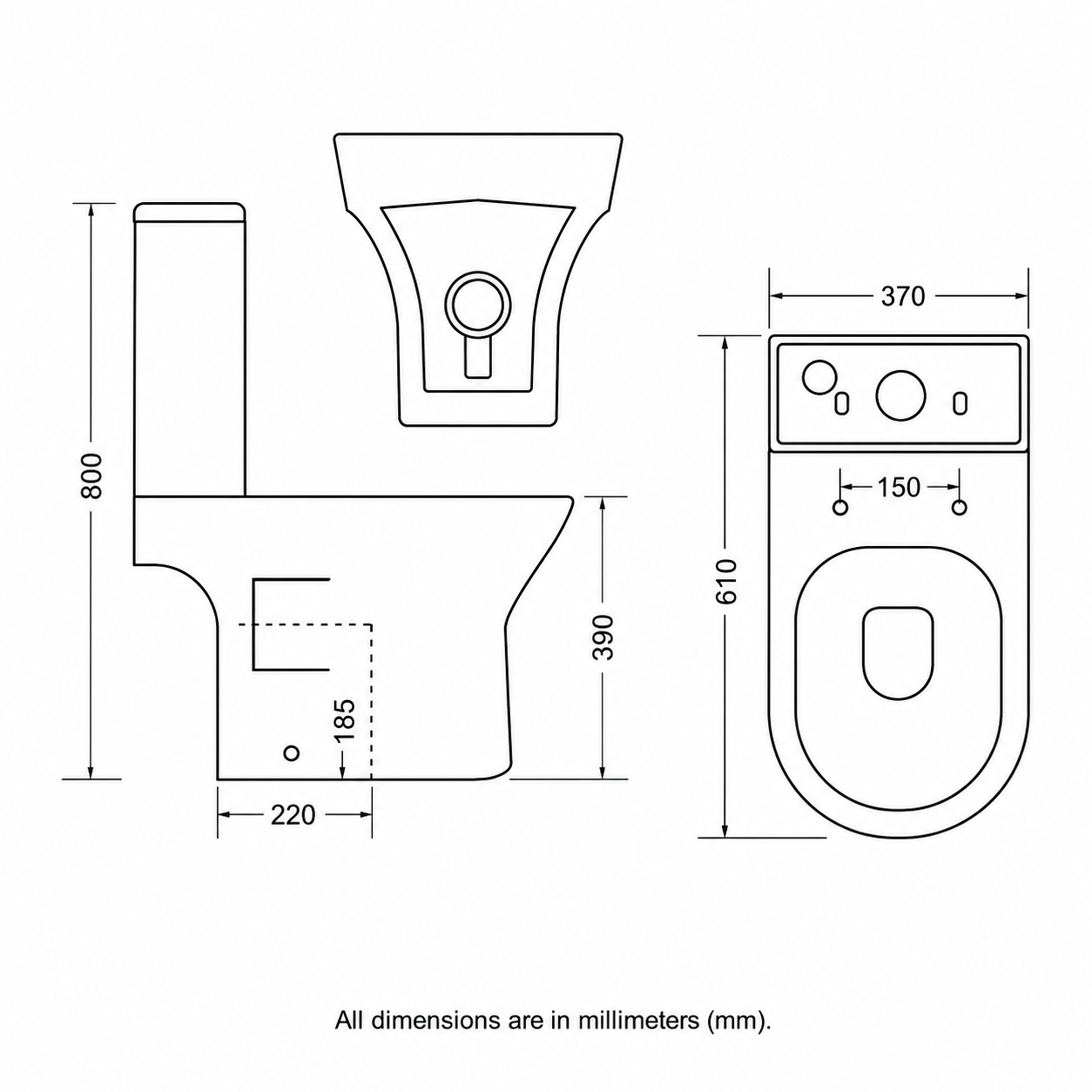 Ceramic Modern Bathroom Toilette Siphonic Flush S-Trap Dual Flush Elongated Two Piece Toilet Bowl