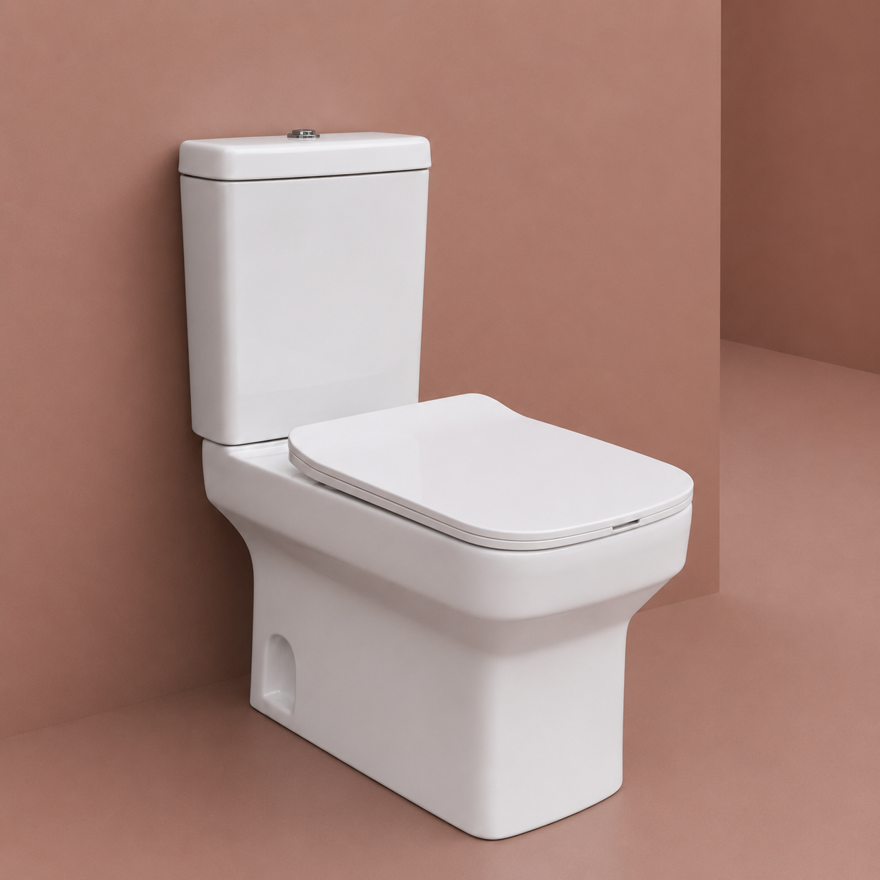 Modern Hotel Floor Mounted Bathroom Elongated S-Trap Dual-Flush Factory Two-Piece White Ceramic Toilet