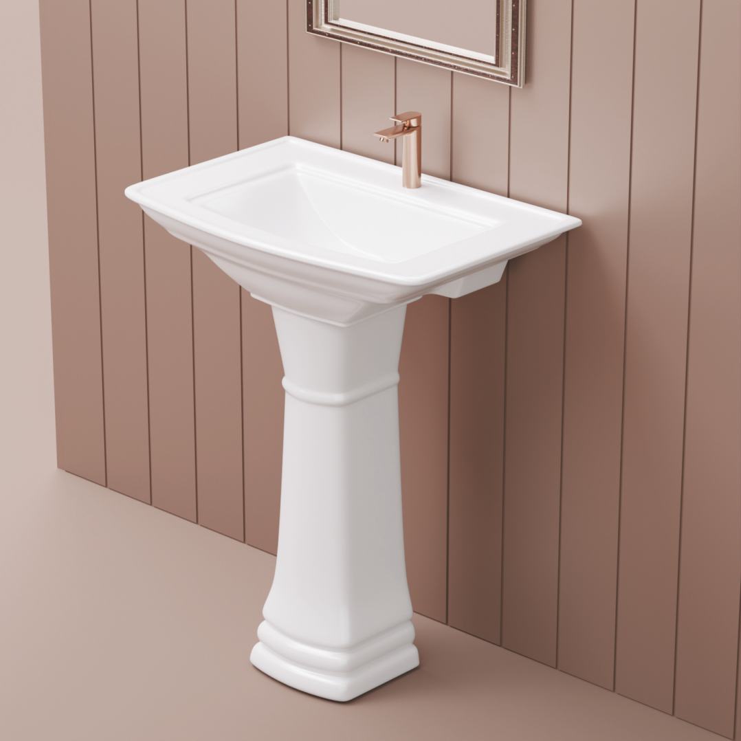 Ethiopia Market Most Good Sale Two-piece Pedestal Basin