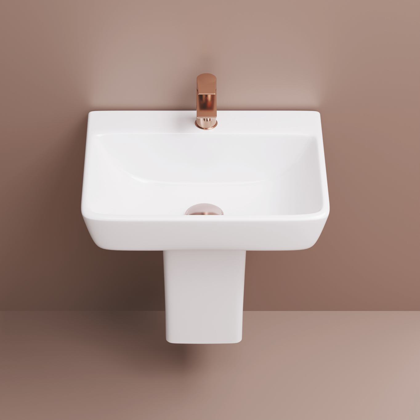 Porcelain Mosques Muslim Ablution Wassing Station Washbasin White Half Pedestal Washing Sink Wash Basin